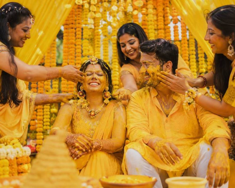 haldi ceremony decor Mahabaleshwar wedding venue
